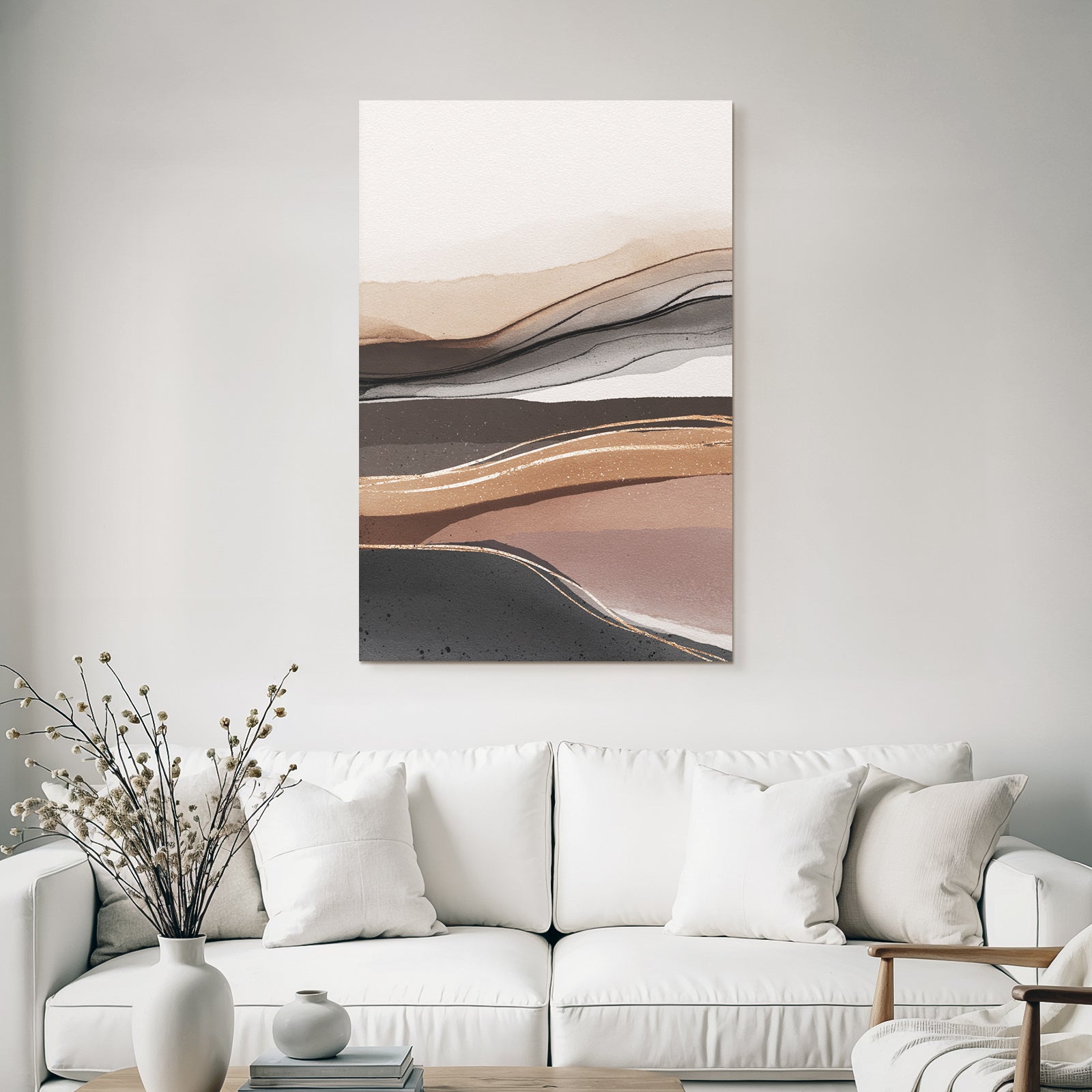 Abstrakte Illustration Horizontale Farbschichten Landschaft
