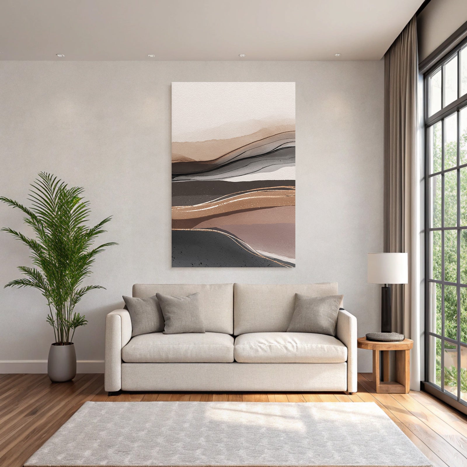 Abstrakte Illustration Horizontale Farbschichten Landschaft