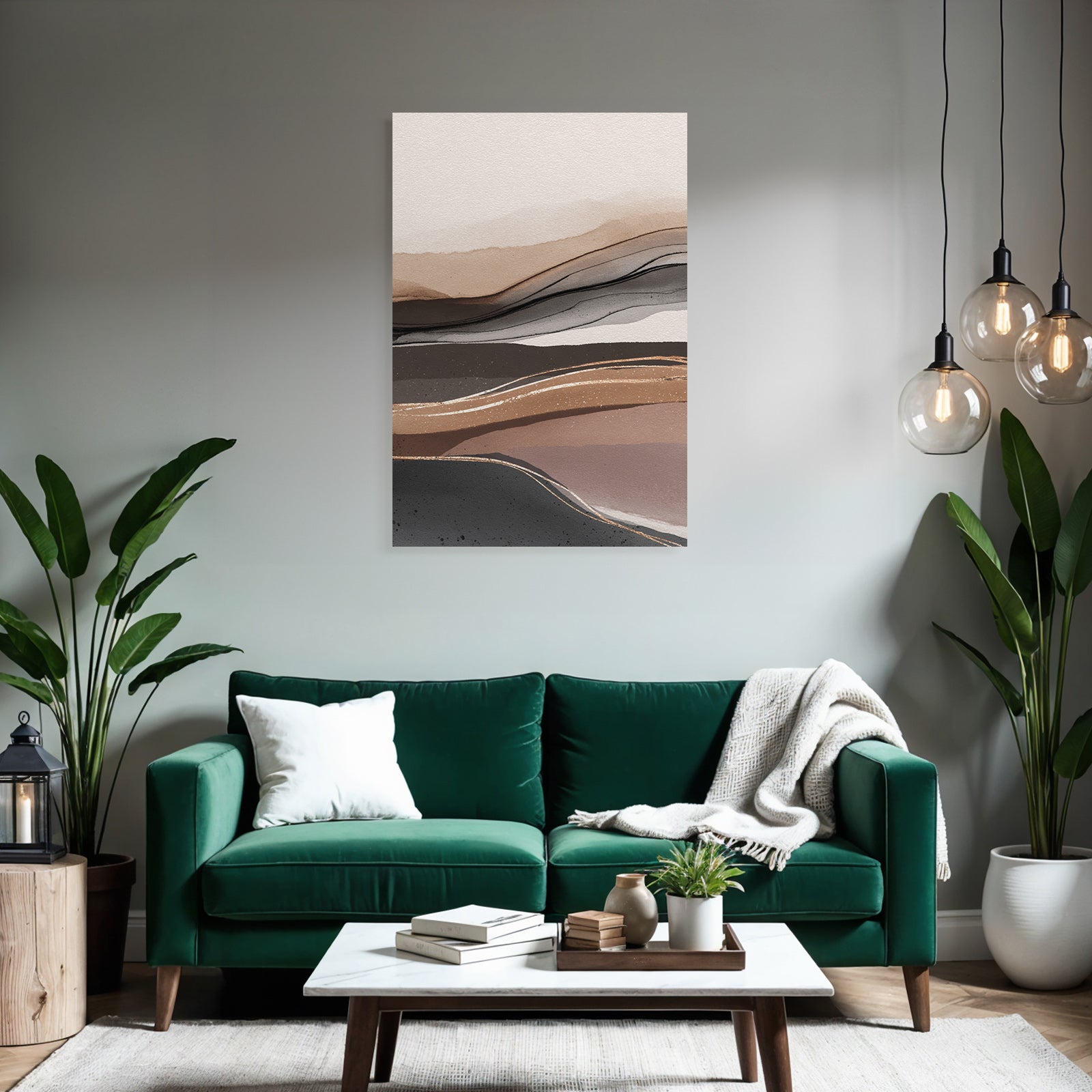 Abstrakte Illustration Horizontale Farbschichten Landschaft