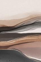 Abstrakte Illustration Horizontale Farbschichten Landschaft | Japandi | Einrichtungsstile