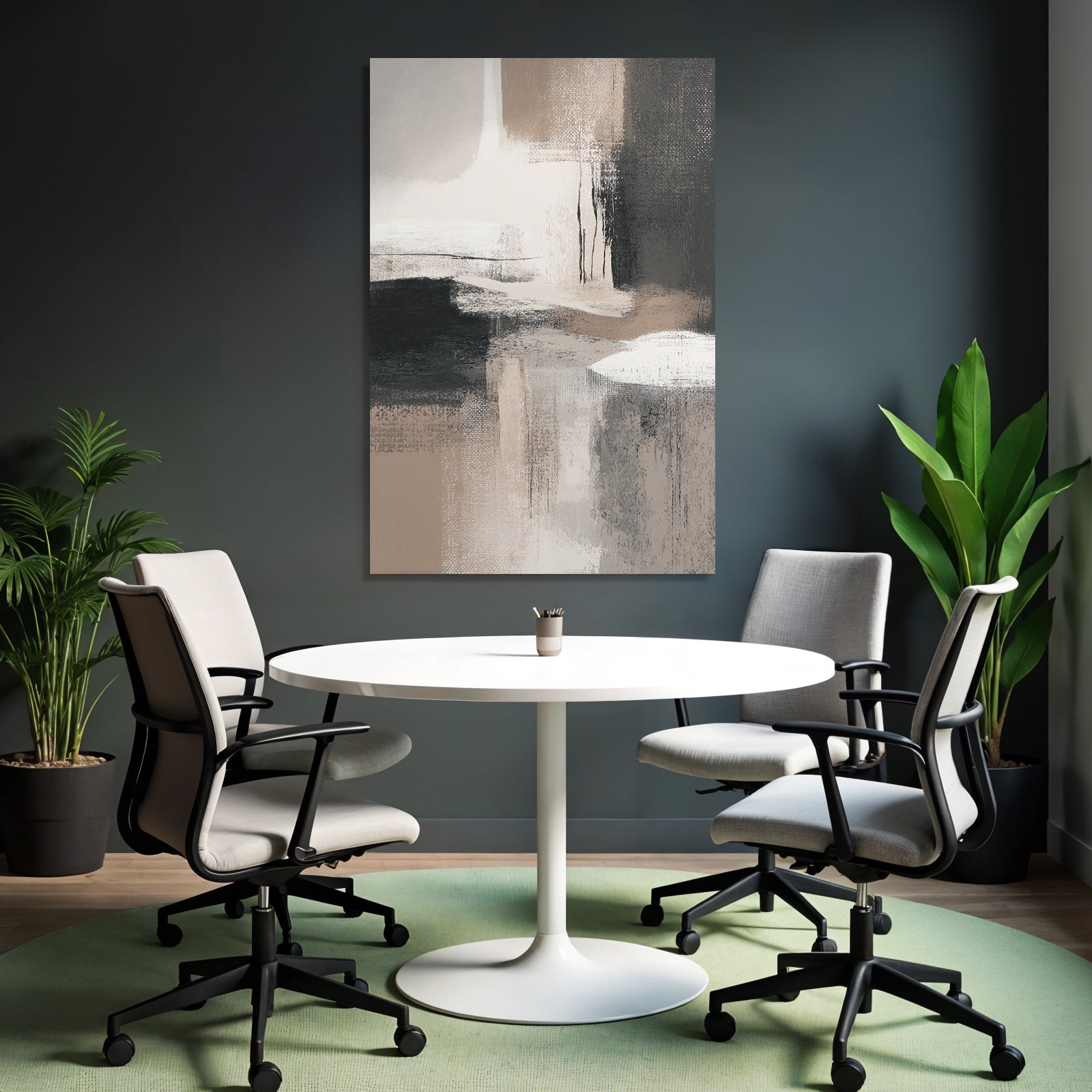 Abstract artistic representation with soft colors and textures