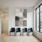 Abstract artistic representation with soft colors and textures