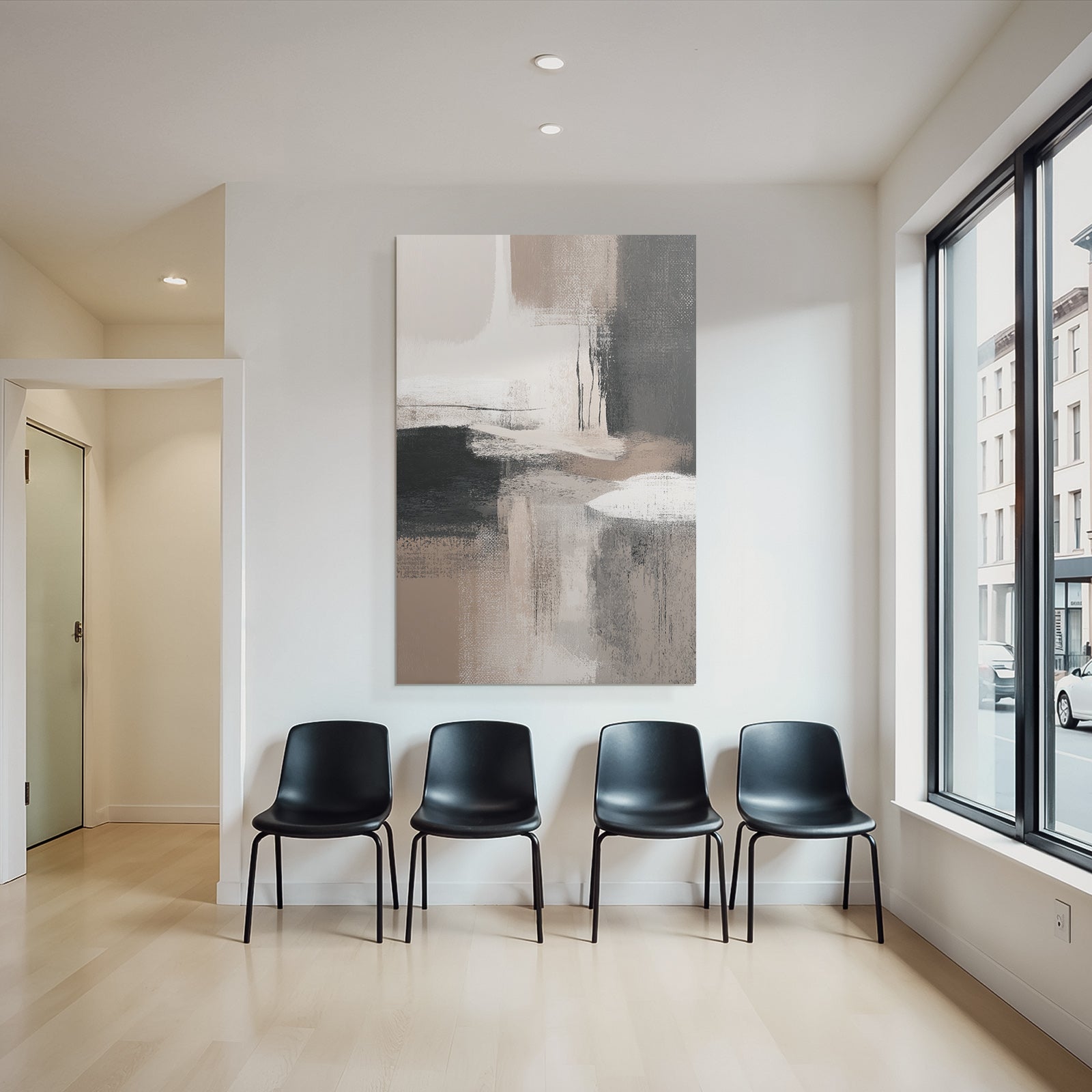 Abstract artistic representation with soft colors and textures