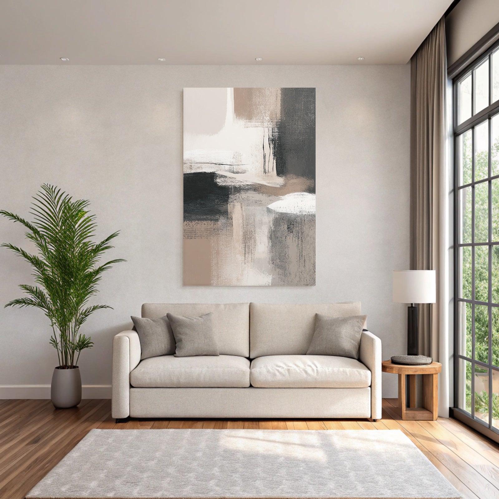 Abstract artistic representation with soft colors and textures