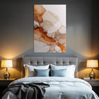 Abstrakte Kunst Fluessige Formen Erdtoaene Braun Beige Gold Akzente