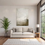 Abstrakte Kunst Mit Beige Und Gruen Textur Weich Und Gedaempft