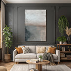 Abstract art with textures in white, gray, and beige