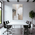 Abstract Art Neutral Colors With Textures And Brushstrokes