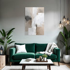 Abstract Art Neutral Colors With Textures And Brushstrokes