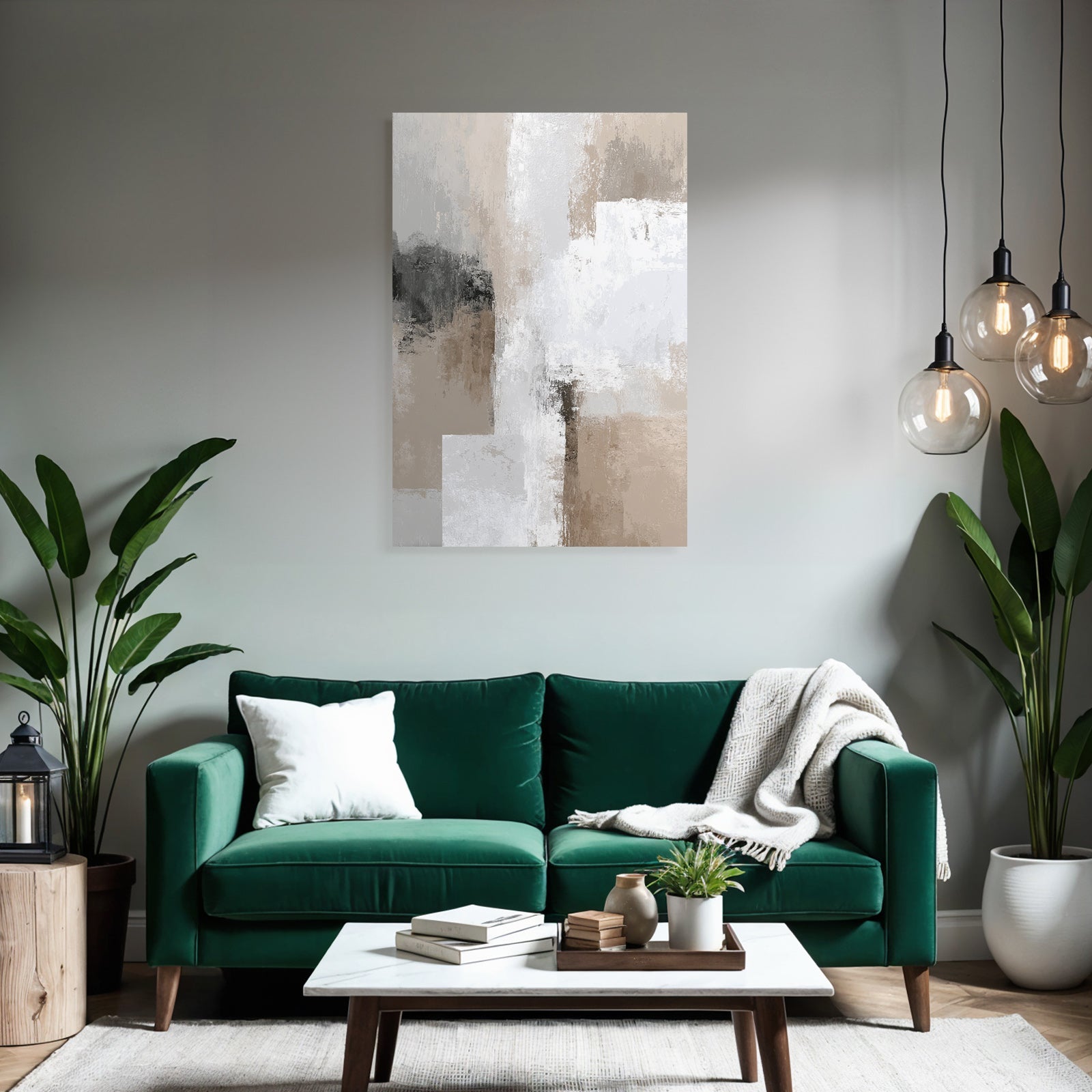 Abstract Art Neutral Colors With Textures And Brushstrokes