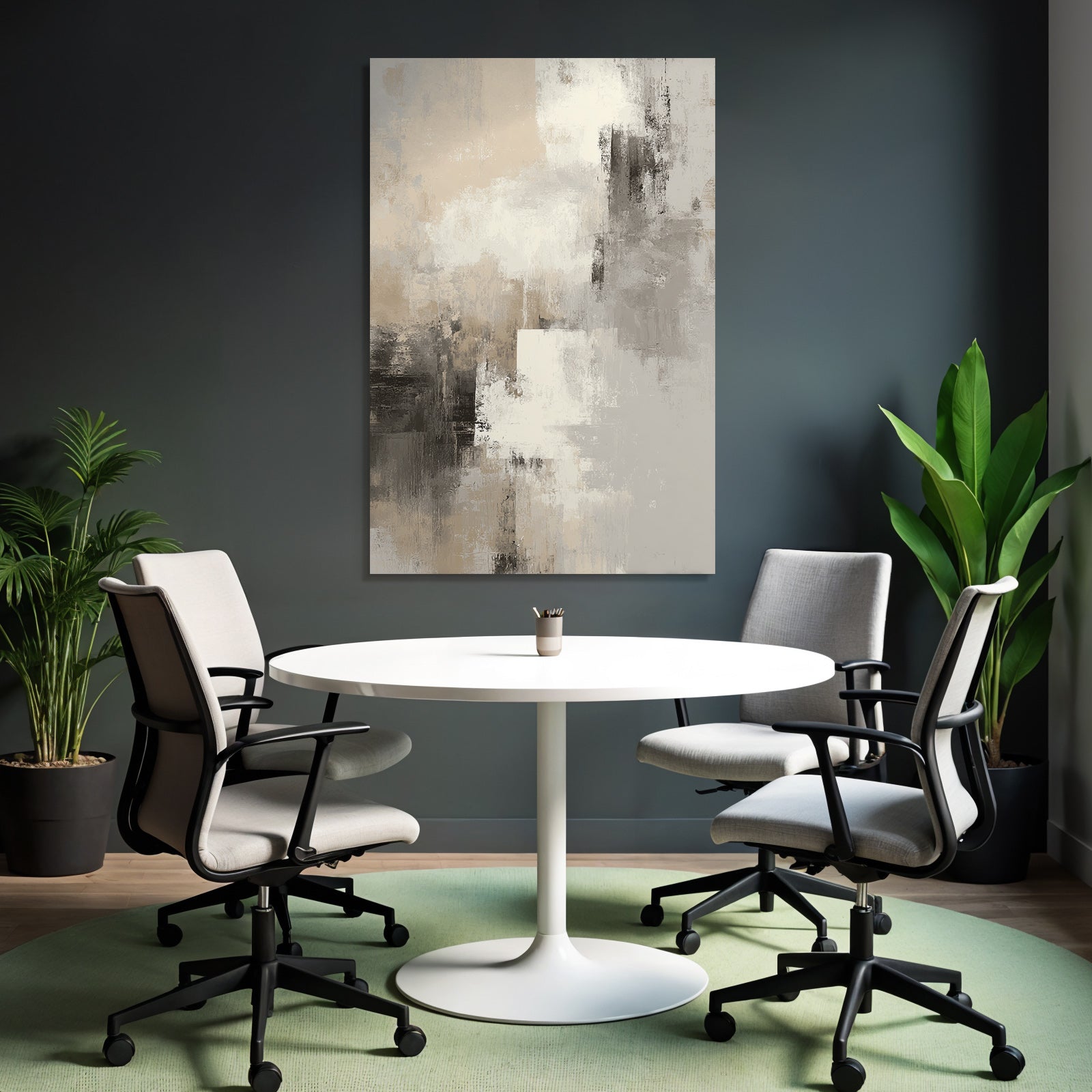 Abstract Art Neutral Colors Beige Gray White Textures