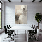 Abstract Art Neutral Colors Beige Gray White Textures
