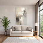Abstract Art Neutral Colors Beige Gray White Textures