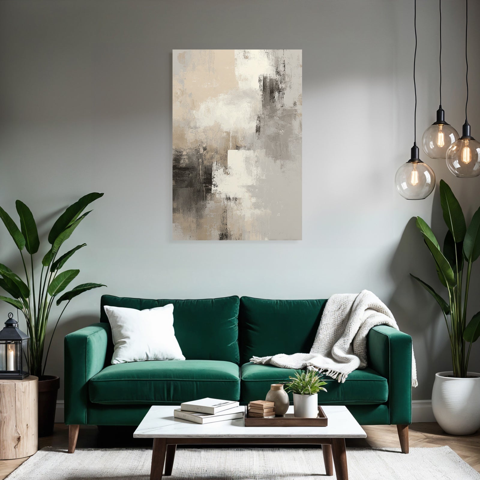 Abstract Art Neutral Colors Beige Gray White Textures