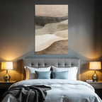 Abstrakte Kunst Wavy Shapes Erdtoene Textur Organisch