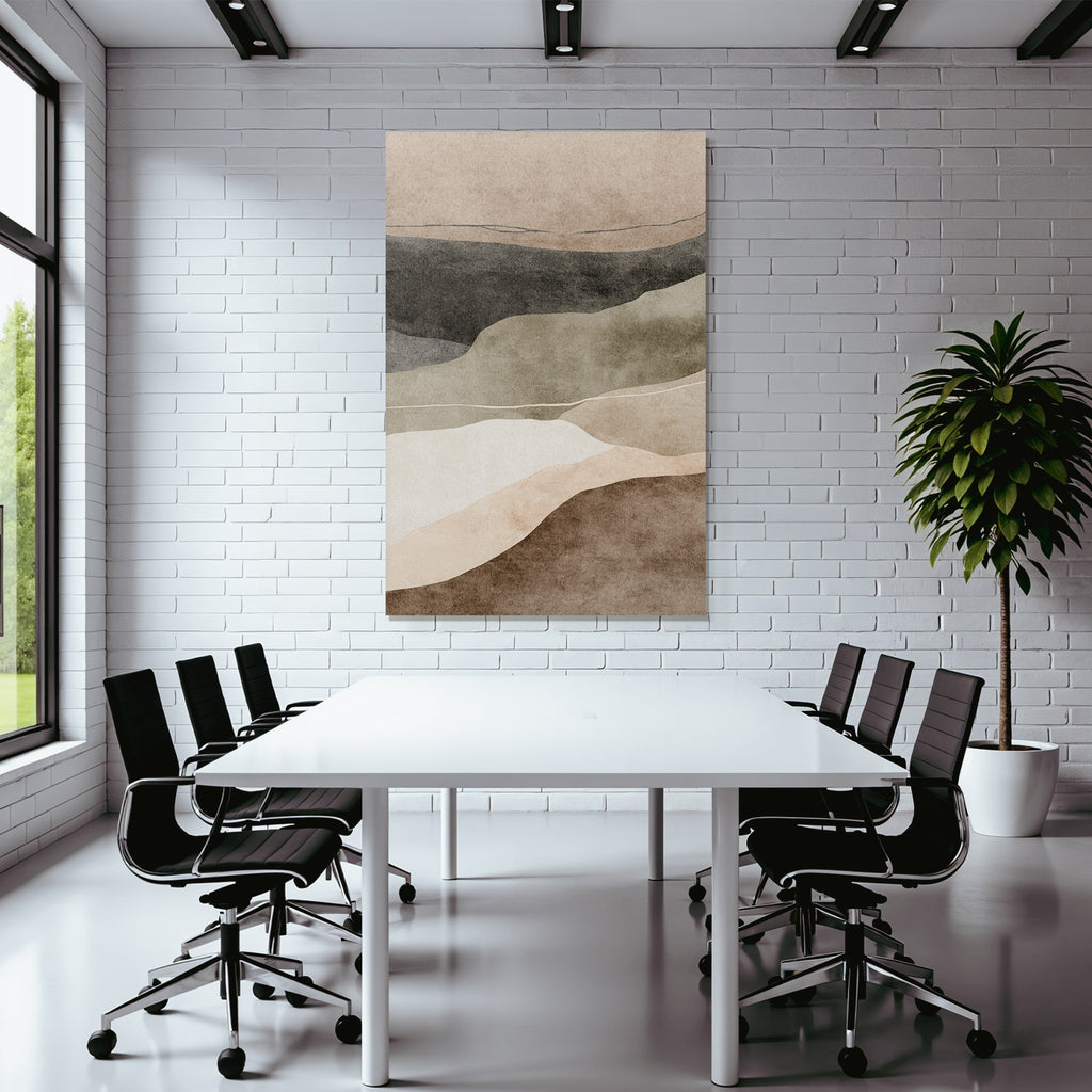 Abstrakte Kunst Wavy Shapes Erdtoene Textur Organisch