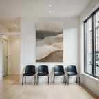 Abstrakte Kunst Wavy Shapes Erdtoene Textur Organisch