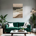 Abstrakte Kunst Wavy Shapes Erdtoene Textur Organisch
