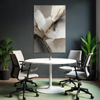Abstract Art Soft Organic Shapes Neutral Colors Texture