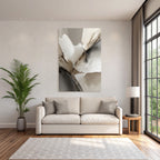 Abstract Art Soft Organic Shapes Neutral Colors Texture