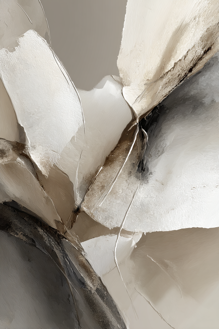 Abstrakte Kunst Weich Organische Formen Neutrale Farben Textur | Japandi | Einrichtungsstile
