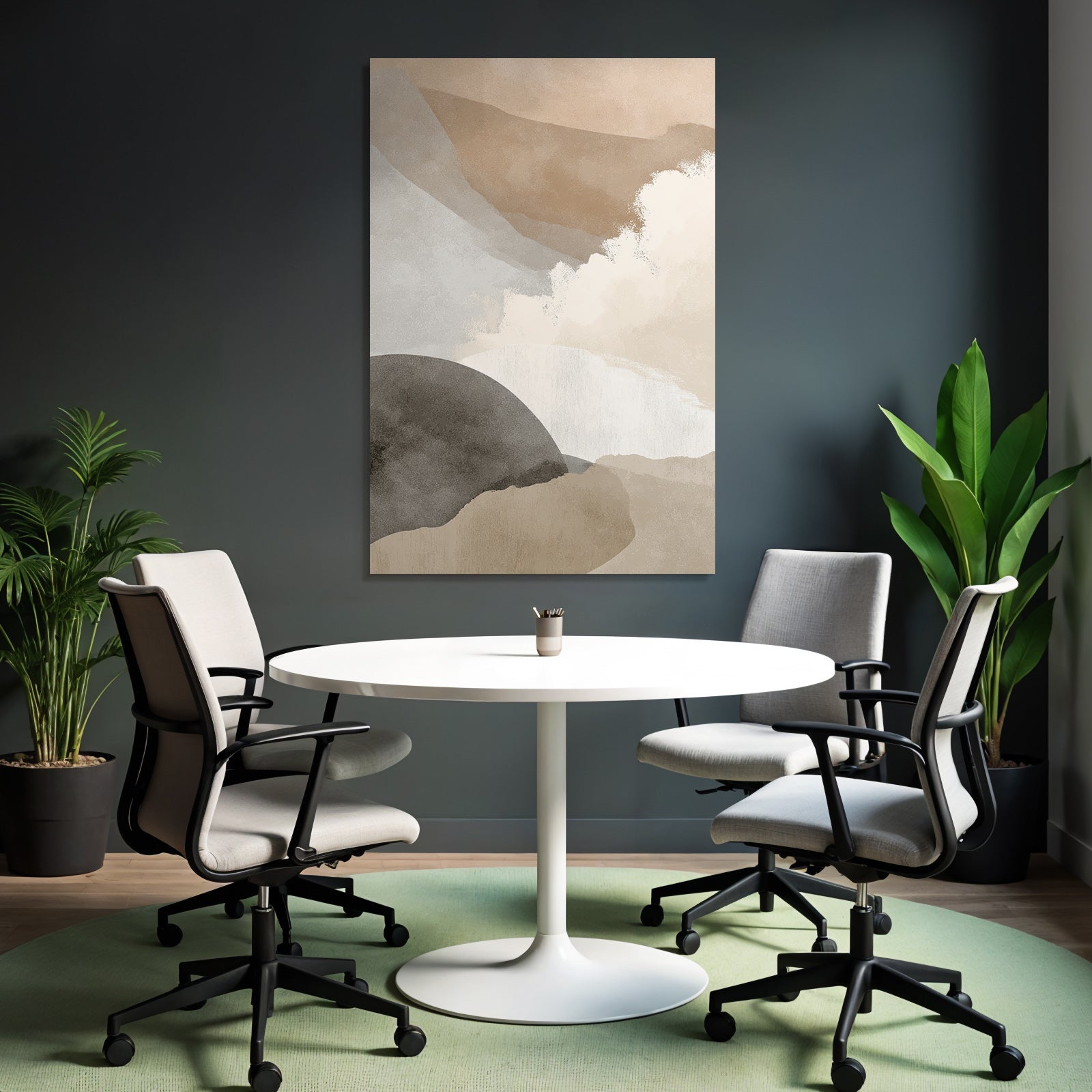Abstract Art Soft Shapes Earthy Tones Textures