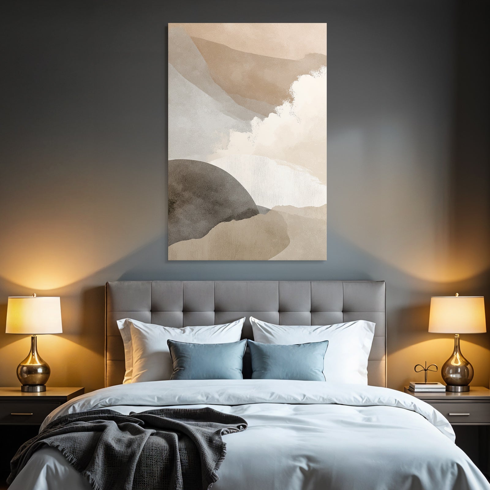 Abstract Art Soft Shapes Earthy Tones Textures