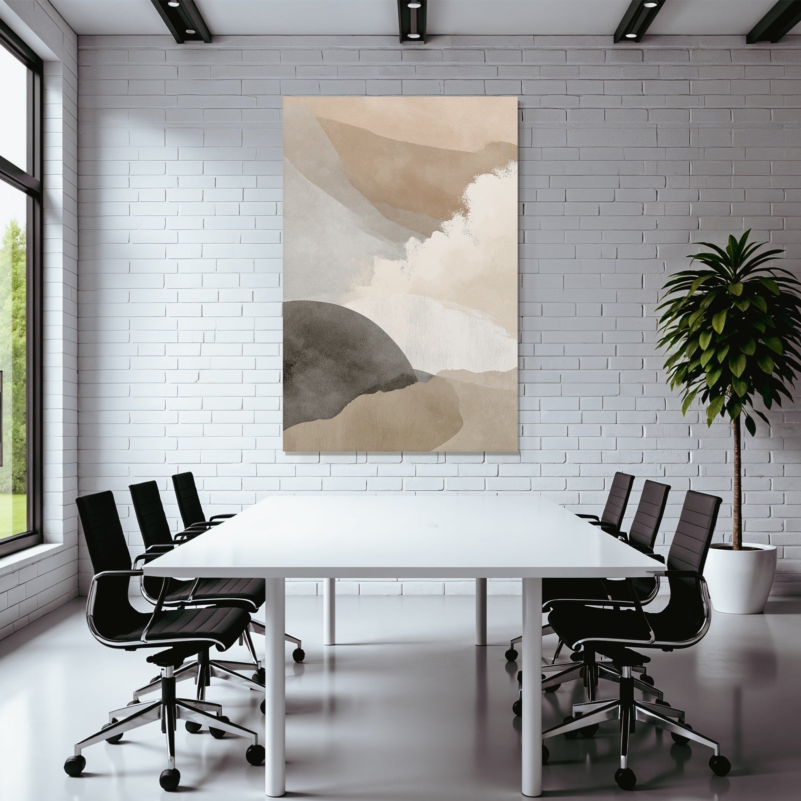 Abstract Art Soft Shapes Earthy Tones Textures
