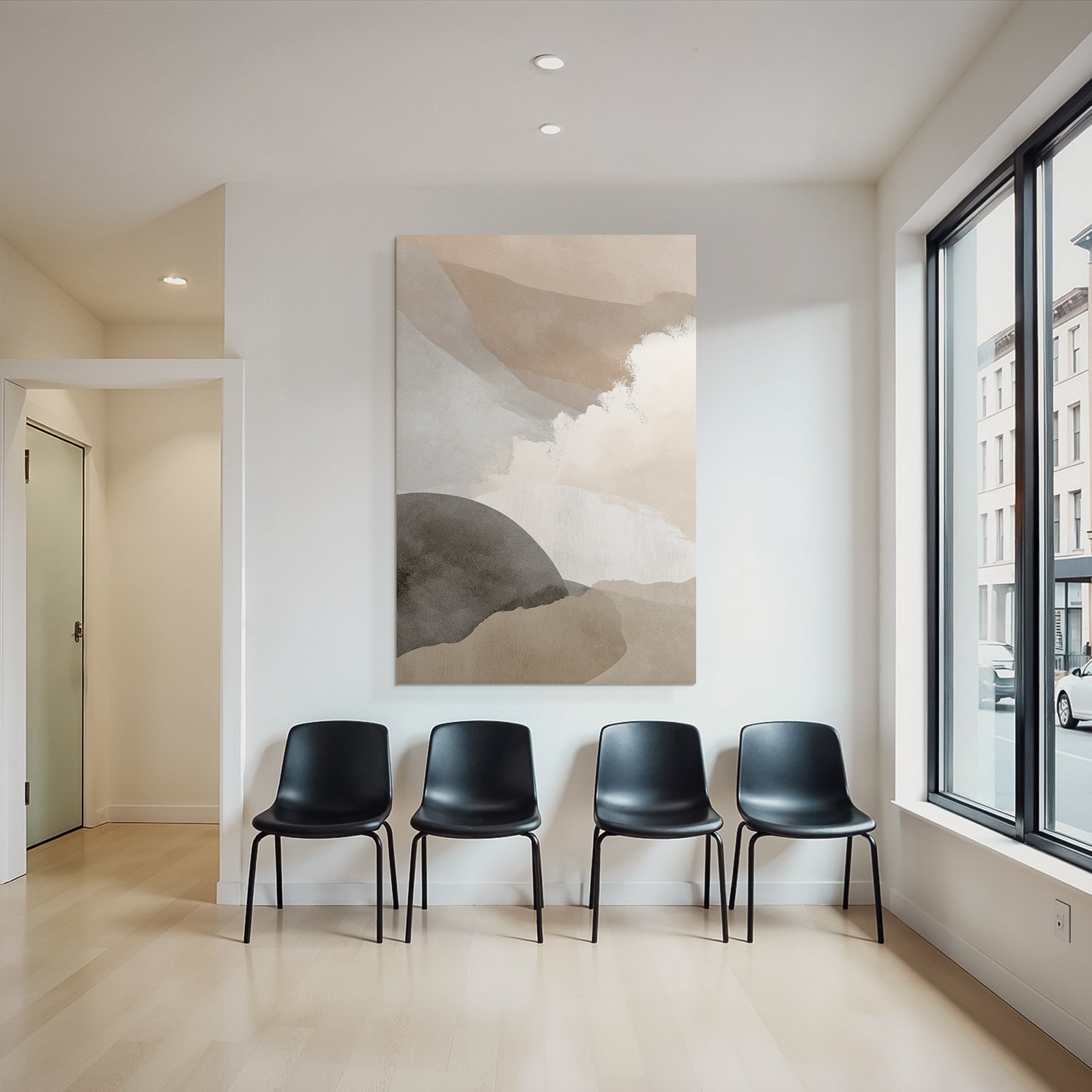 Abstract Art Soft Shapes Earthy Tones Textures