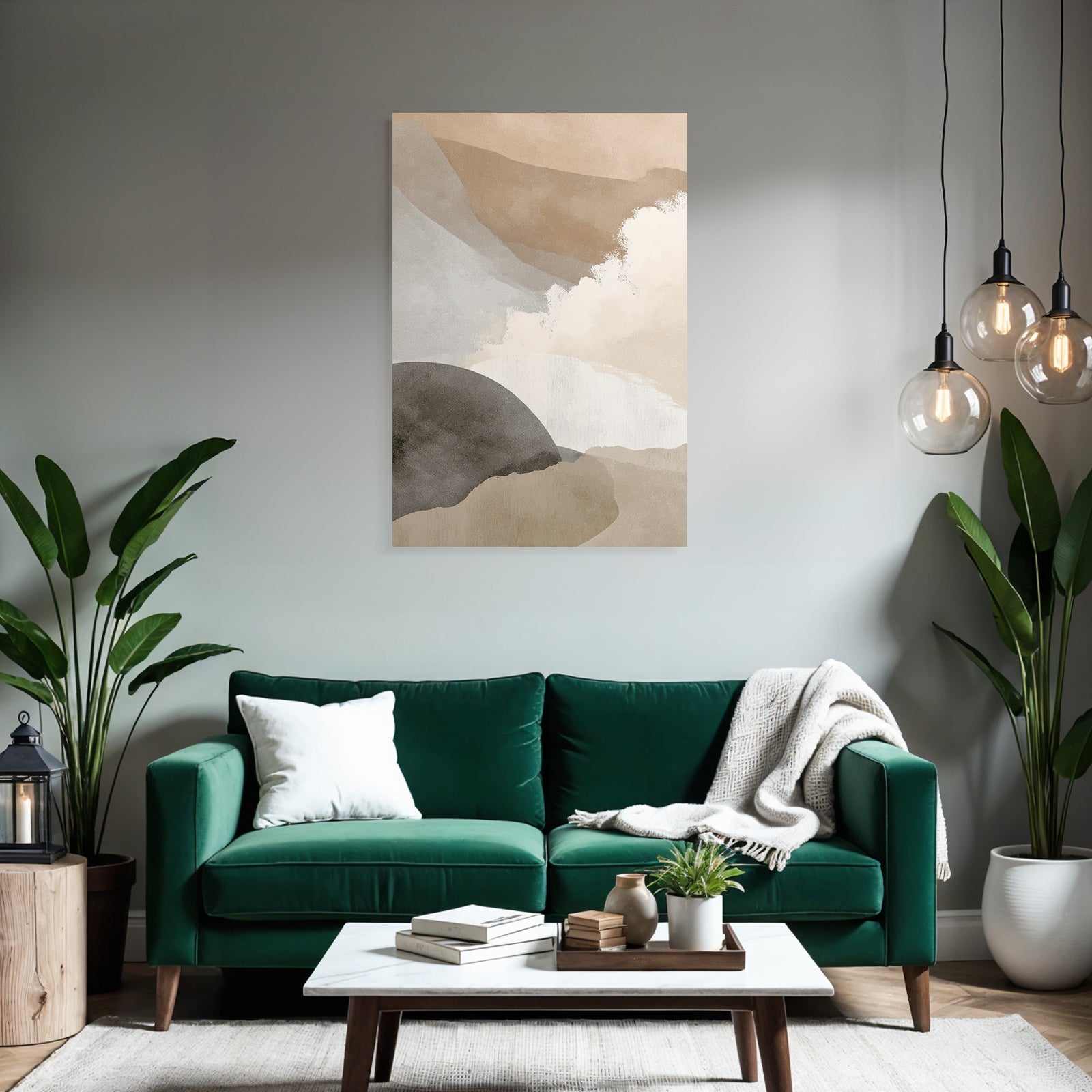Abstract Art Soft Shapes Earthy Tones Textures