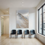 Abstract landscape with soft colors and textures evoking nature mountain or hill