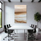 Abstract Landscape Soft Colors Brown Cream