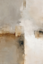 Abstrakte Malerei Weiche Farben Beige Grau Weiss Harmonisch Texturierte Oberflaeche | Japandi | Einrichtungsstile