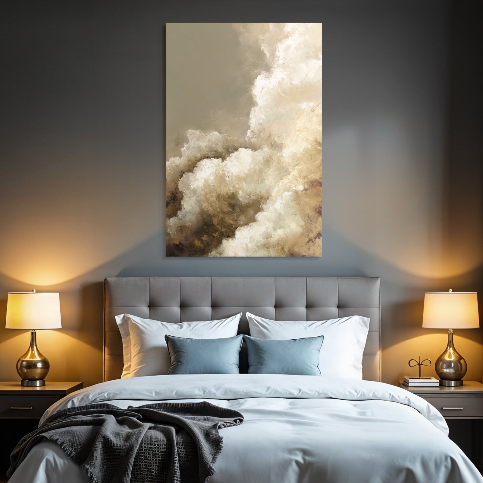 Abstrakte Wolken Darstellung Sanfte Farben Und Texturen