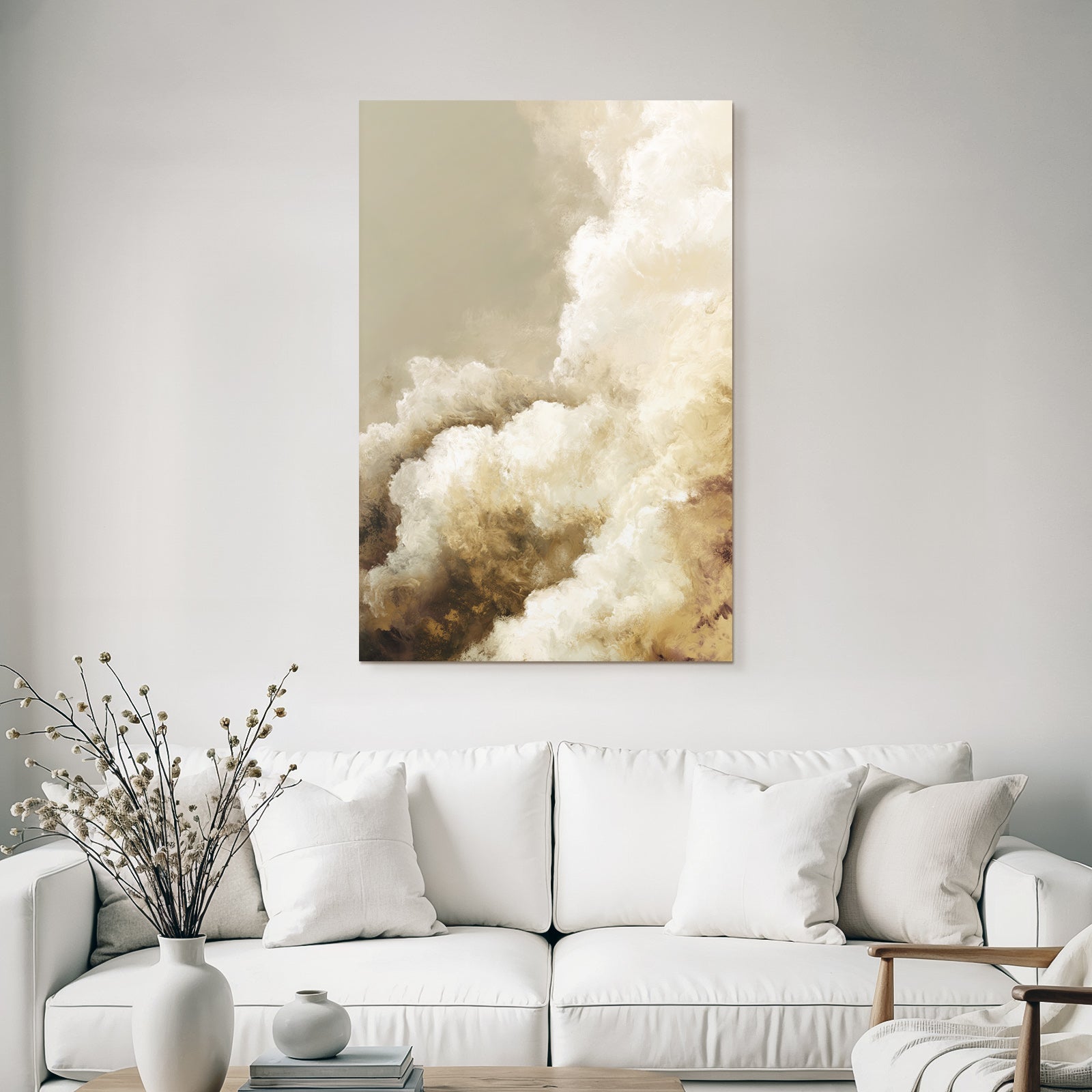 Abstrakte Wolken Darstellung Sanfte Farben Und Texturen