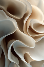 Abstrakte Zusammensetzung Fliessende Formen Beige Creme | Japandi | Einrichtungsstile