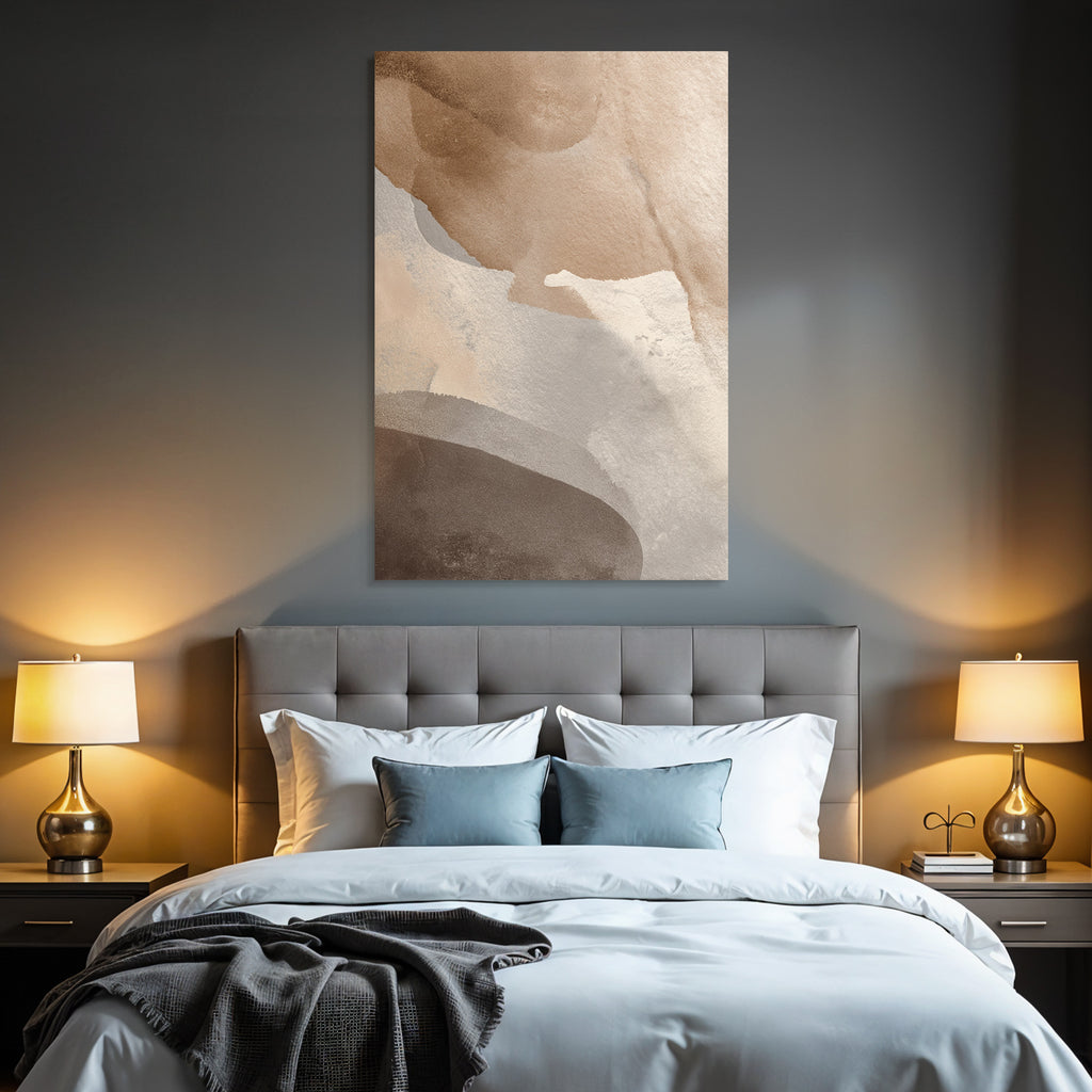 Abstraktes Design Beige Taupe