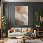 Abstraktes Design Beige Taupe