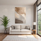Abstraktes Design Beige Taupe