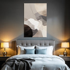 Abstract design earth tones shapes circles