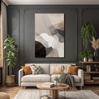 Abstract design earth tones shapes circles