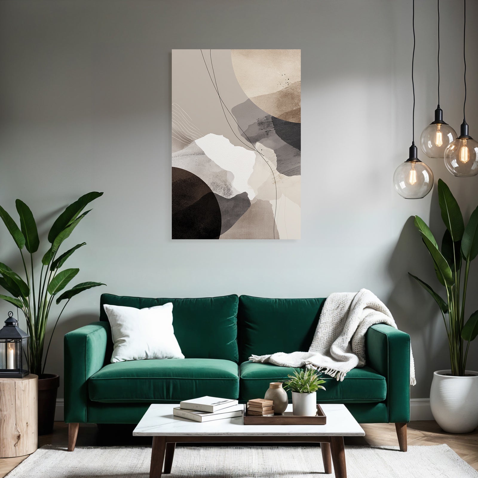 Abstract design earth tones shapes circles