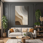 Abstract design Flowing shapes Neutral tones Beige Cream Grey