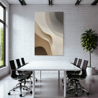 Abstract design Flowing shapes Neutral tones Beige Cream Grey