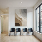 Abstract design Flowing shapes Neutral tones Beige Cream Grey
