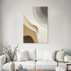 Abstract design Flowing shapes Neutral tones Beige Cream Grey