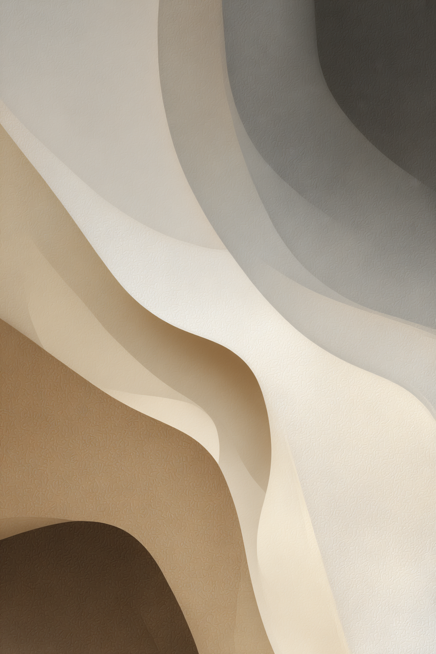 Abstraktes Design Fliessende Formen Neutrale Toene Beige Creme Grau | Japandi | Einrichtungsstile