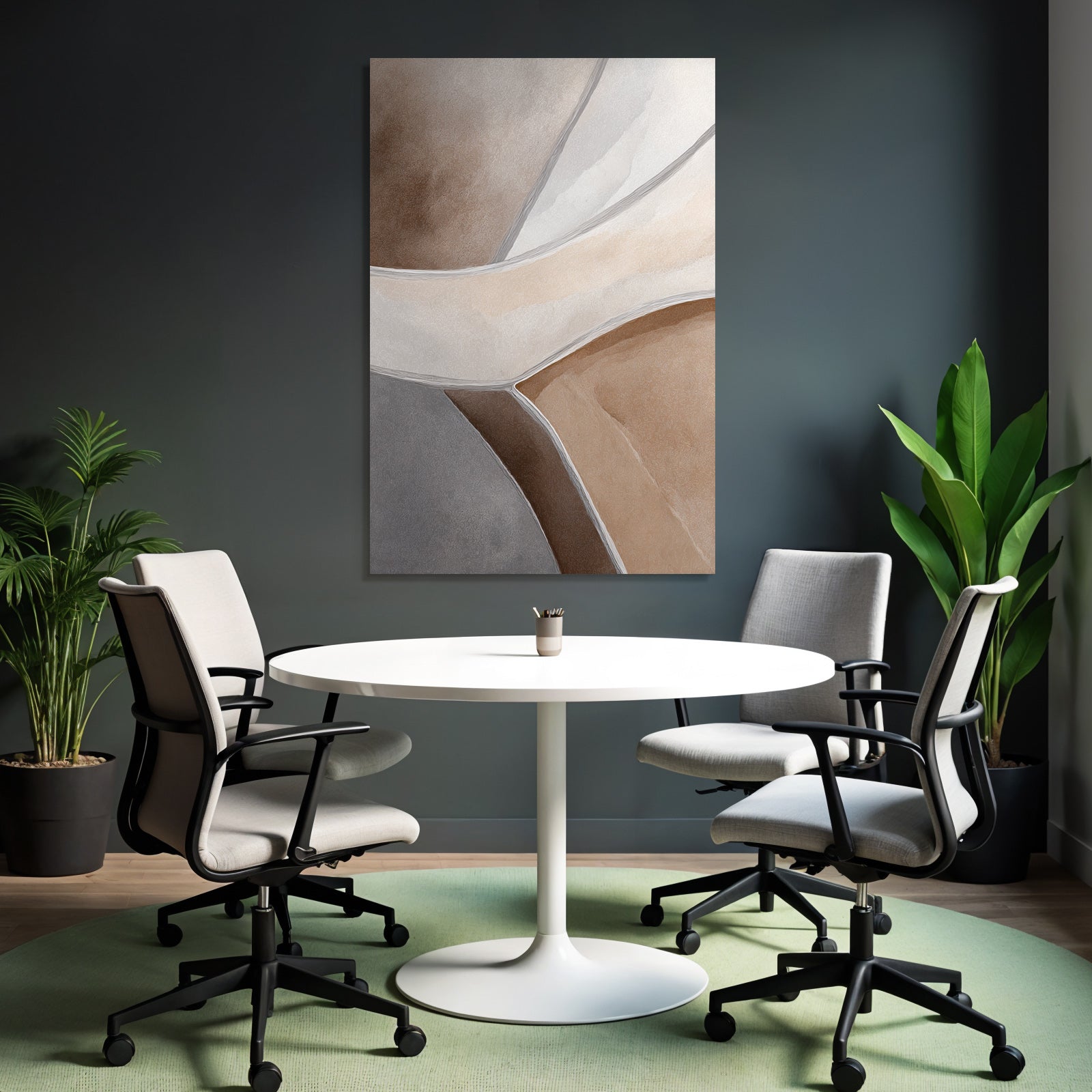 Abstraktes Design Formen Farbverlauf Neutrale Toenen