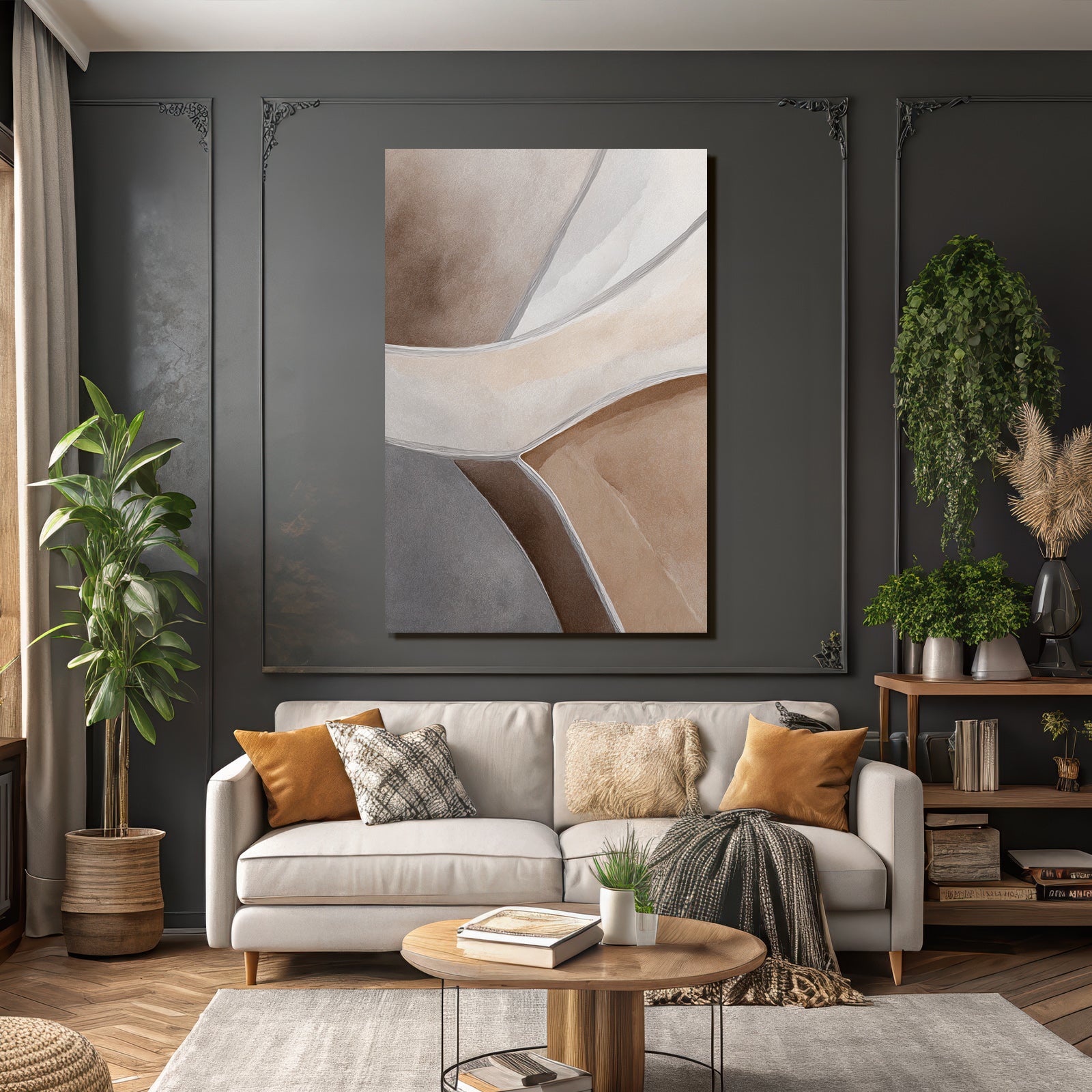 Abstraktes Design Formen Farbverlauf Neutrale Toenen