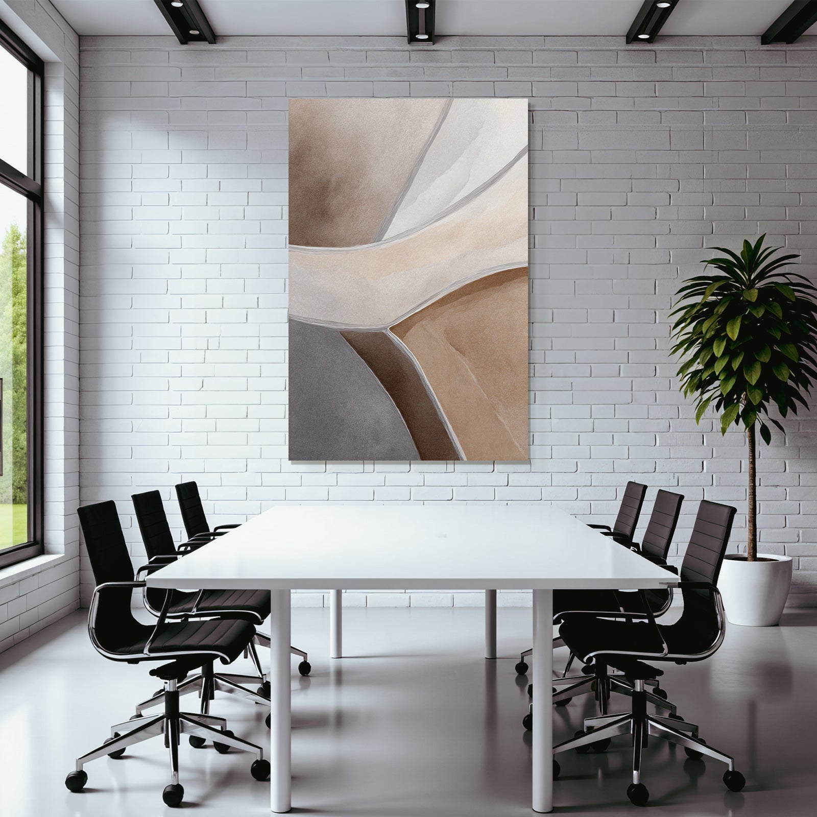 Abstraktes Design Formen Farbverlauf Neutrale Toenen